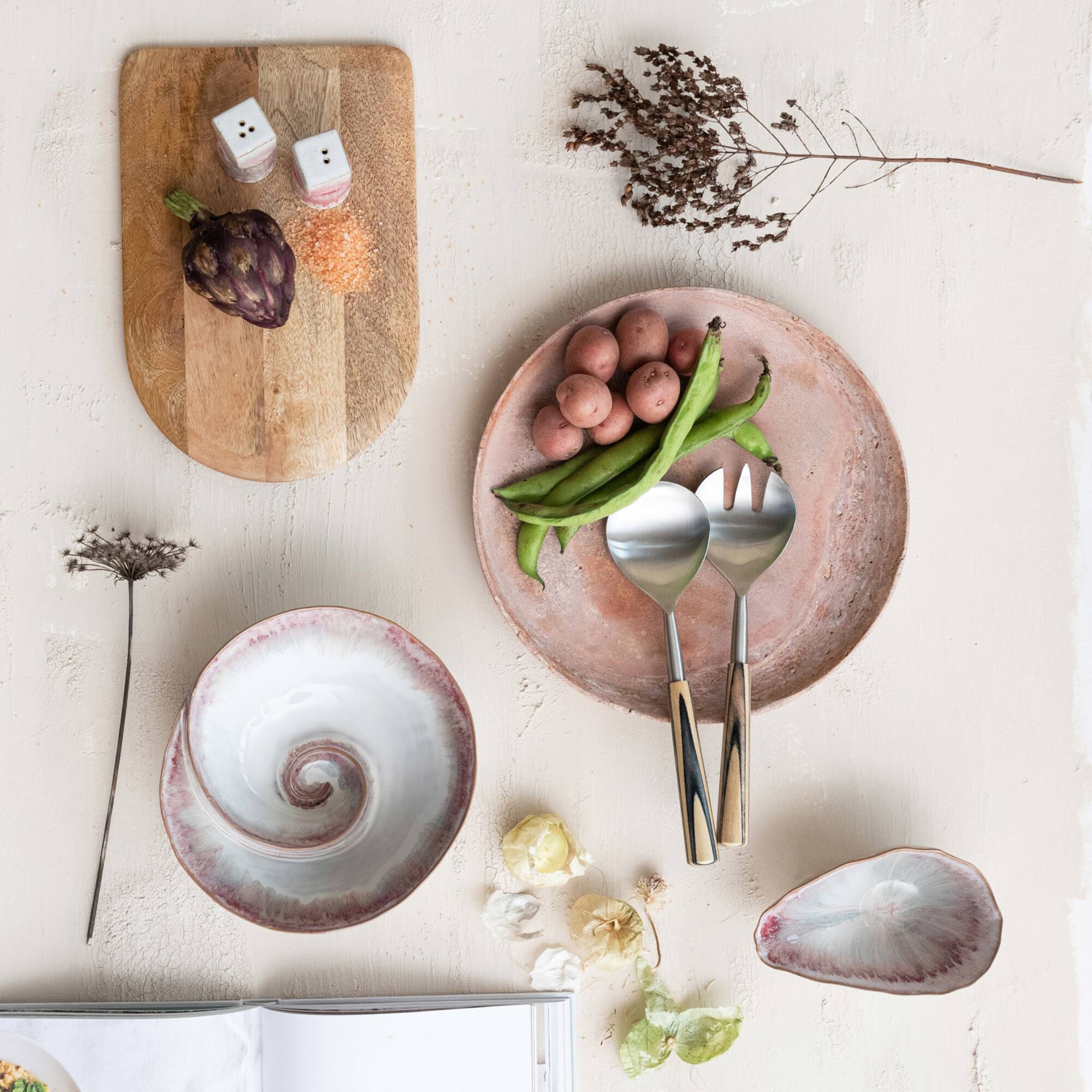 Hello Honey® 6.5" Berry Stoneware Footed Bowl